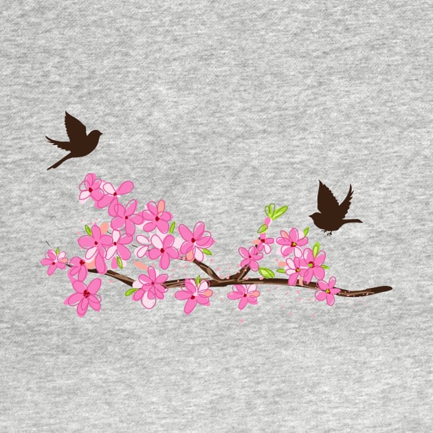 Sakura Blossom Birds by SWON Design